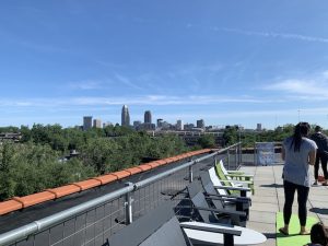 rooftop yoga at tremont athletic club